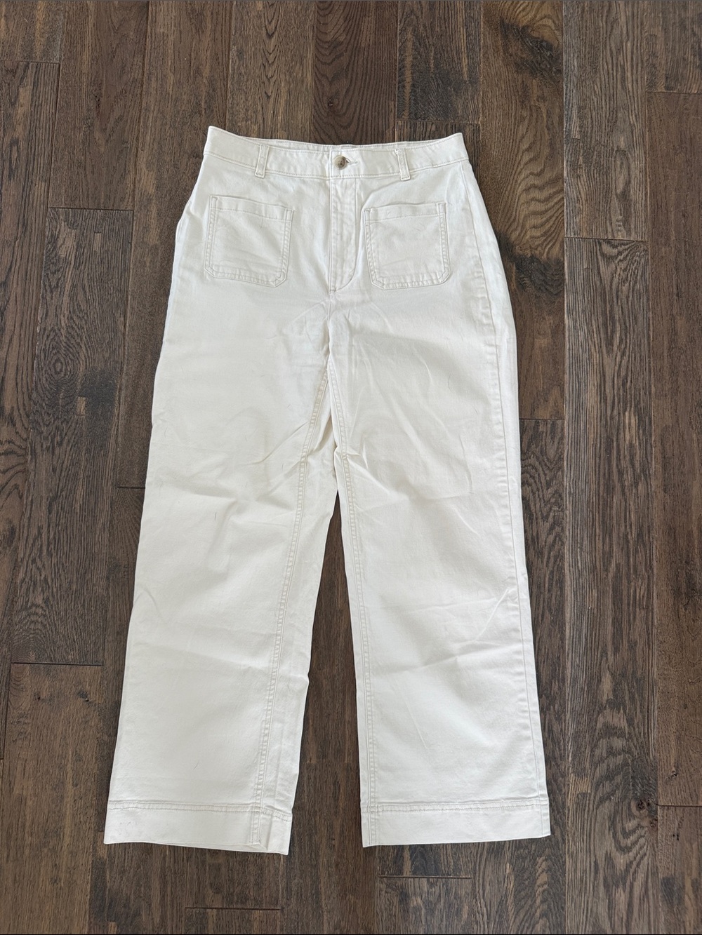 Old Navy High-Rise Wide Leg Chinos in White